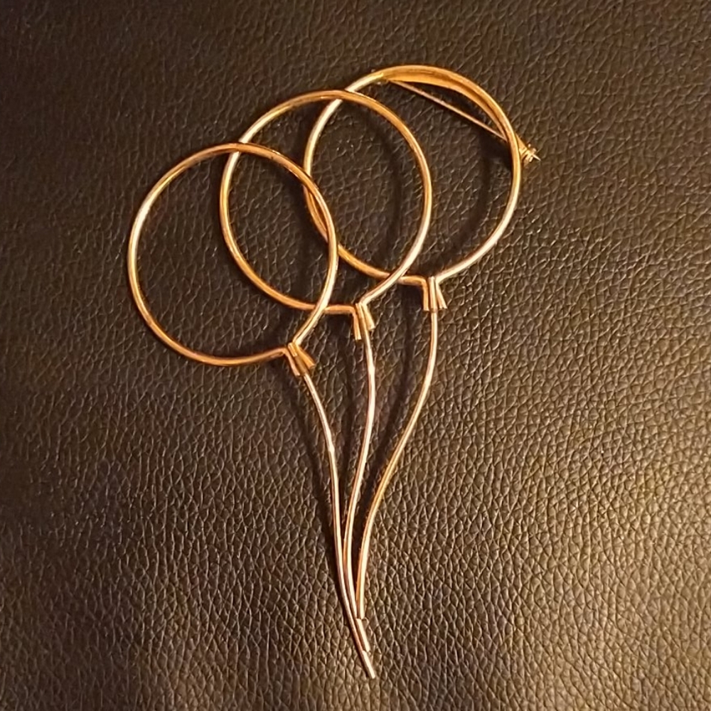 Gold Balloon Vintage Pin